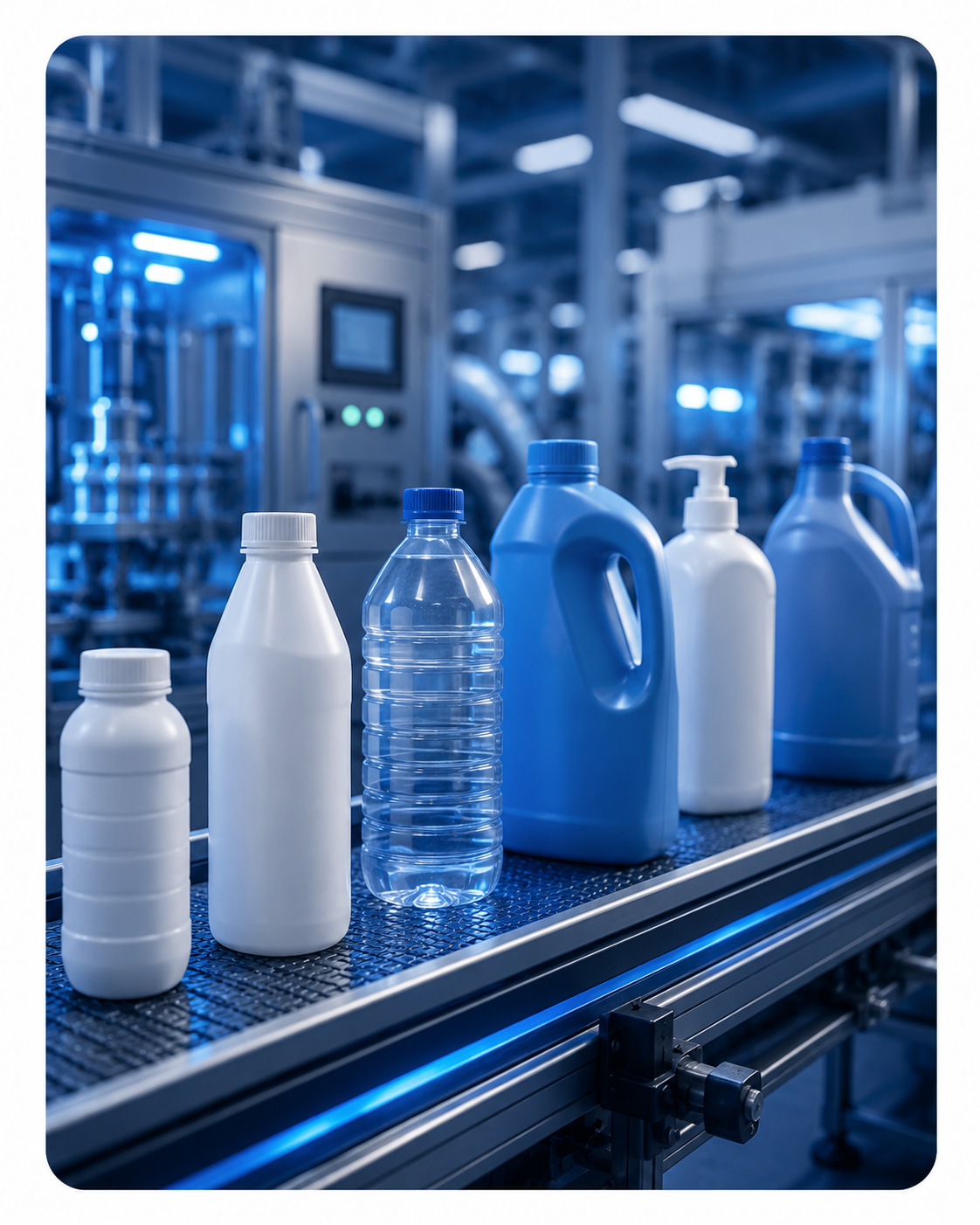 Línea de producción industrial de envases plásticos en Envaplastik